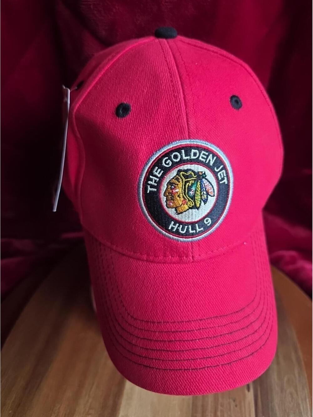 Bobby Hull #9 The Golden Jet Chicago Blackhawks Strapback Adjustable Hat NWT NHL